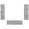 vidaXL TV Cabinet Set 6 pcs Concrete Grey Engineered Wood