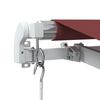 vidaXL Manual Retractable Awning with LED Burgundy 300x250 cm