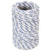 vidaXL Multipurpose Utility Rope 2 mm 25 m White and Blue PP