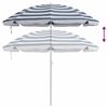 vidaXL Beach Parasol Blue and white 161 x 193 cm Polyester