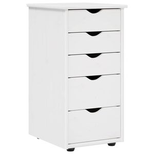 vidaXL Cabinet White 34 x 39 x 61.5 cm Solid Pine Wood