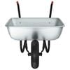 vidaXL Wheelbarrow Silver and Black 133 x 62.5 x 58 cm Steel