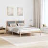 vidaXL Bed Frame Light Grey 140 x 200 cm Solid Pine Wood