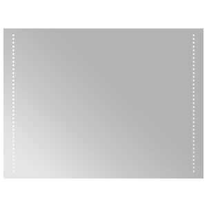 vidaXL LED Bathroom Mirror Transparent 80 x 60 cm Tempered Glass