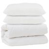 vidaXL Duvet with Pillow 3 pcs White Microfibre
