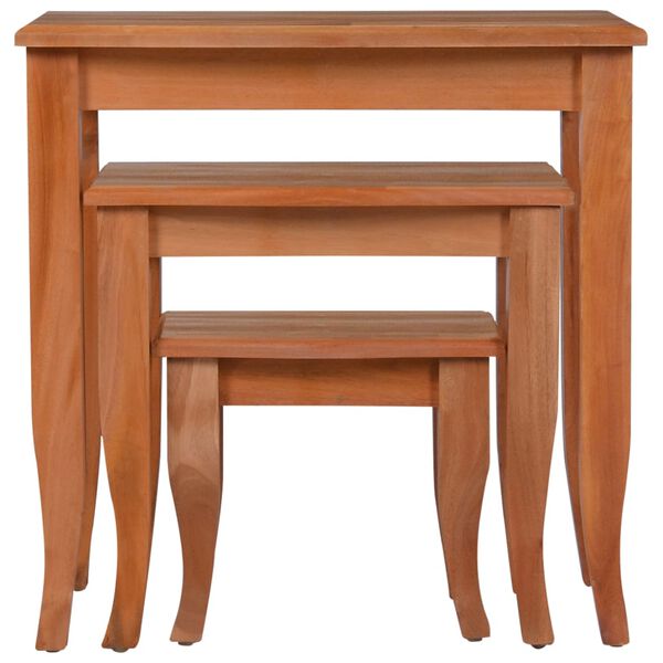 vidaXL Side Tables 3 pcs Solid Mahogany Wood