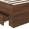 vidaXL Bed Frame with Headboard Brown Oak 100 x 200 cm Engineered Wood