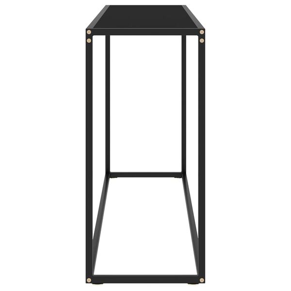 vidaXL Console Table Black 140x35x75 cm Tempered Glass