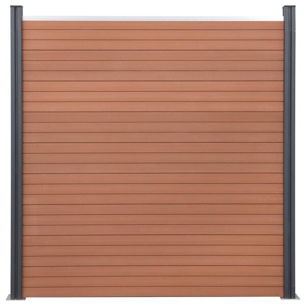 vidaXL Fence Panel Set Brown 872x186 cm WPC