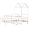 vidaXL Day Bed with Roof without Mattress White 80x200 cm Solid Wood