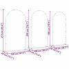 vidaXL Wedding Arch 3 pcs Gold Steel