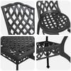 vidaXL Garden Dining Set 5 pcs Black Aluminium