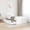 vidaXL Bed Frame without Mattress White 100x200 cm Solid Wood Pine