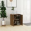 vidaXL Shoe Cabinet Smoked Oak 60x35x70 cm Engineered Wood
