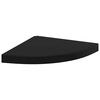 vidaXL Floating Corner Shelves 2 pcs Black 35x35x3.8 cm MDF