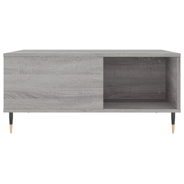 vidaXL Coffee Table Grey Sonoma 80x80x36.5 cm Engineered Wood
