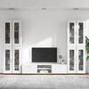 vidaXL TV Cabinet Set with Drawer with Shelf White Engineered Wood