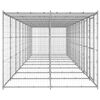 vidaXL Outdoor Dog Kennel Galvanised Steel with Roof 21.78 m&sup2;