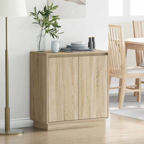 vidaXL Sideboard Sonoma Oak 71 x 34.5 x 75 cm Engineered wood
