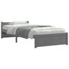 vidaXL Bed Frame without Mattress Grey Solid Wood 75x190 cm Small Single Small Single