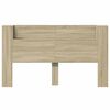 vidaXL Headboard Cabinet with LED Sonoma 180 x 16.5 x 103.5 cm