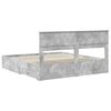 vidaXL Bed Frame Concrete Grey 200 x 200 cm Engineered Wood