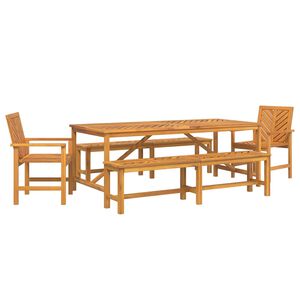 vidaXL Garden Dining Set 5 pcs Brown Solid Acacia Wood