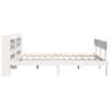 vidaXL Bed Frame without Mattress White 150x200 cm King Size Solid Wood Pine