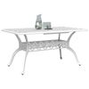 vidaXL Garden Table White 150x90x72 cm Cast Aluminium