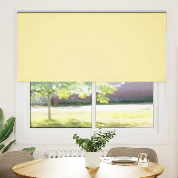 vidaXL Roller Blind Blackout Yellow 150x175 cm Fabric Width 146.6 cm Polyester