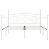 vidaXL Bed Frame without Mattress with Slatted Base White Metal 200x200 cm