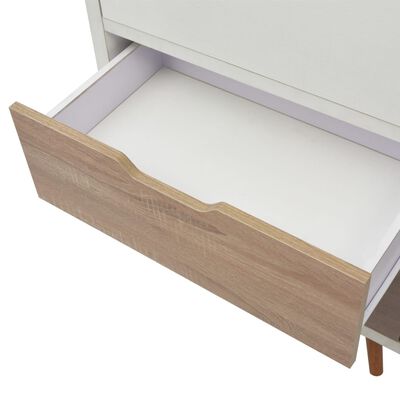 vidaXL Sideboard with 3 Drawers 60x39x83 cm White