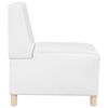 vidaXL Modular Sofa Unit Armless White 55 x 74 x 82 cm Faux Leather