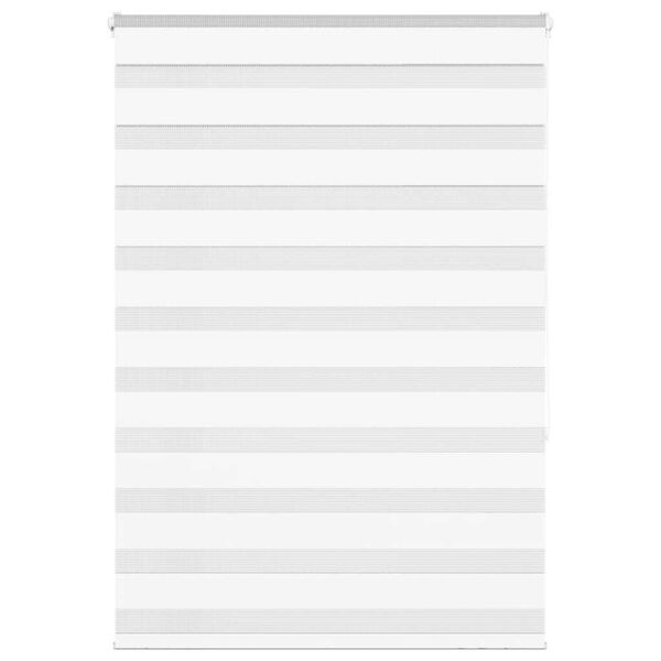 vidaXL Zebra Blind White 105x150 cm Fabric Width 100.9 cm Polyester