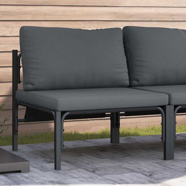 vidaXL Outdoor Furniture with Cushion Anthracite 80 x 80 x 71 cm Steel