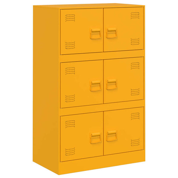 vidaXL Sideboard Mustard Yellow 67x39x107 cm Steel