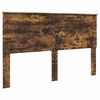 vidaXL Bed Frame Smoked Oak 160 x 200 cm Solid Pine Wood