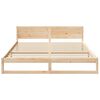 vidaXL Bed Frame with Headboard Natural 180 x 200 cm Solid Pine Wood