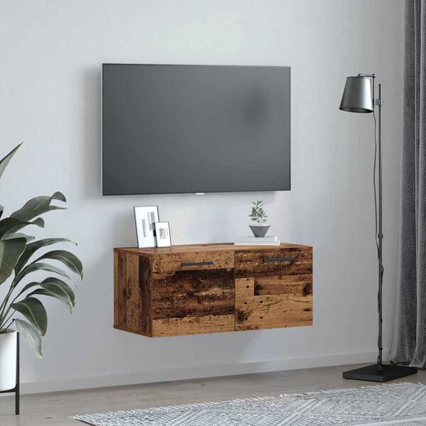 vidaXL Wall Cabinet Old wood 80 x 36.5 x 35 cm Engineered wood