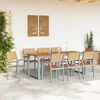 vidaXL Garden Dining Set 9 pcs Grey and brown 200 x 90 x 75 cm