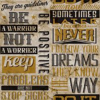 Noordwand Wallpaper Friends & Coffee Words and Letters Metallic and Black