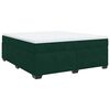vidaXL Box Spring Bed with Mattress Dark Green 180x200 cm Velvet