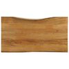 vidaXL Table Top 120x60x3.8 cm Live Edge Solid Wood Mango
