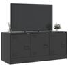 vidaXL TV Cabinet Black 99x39x44 cm Steel