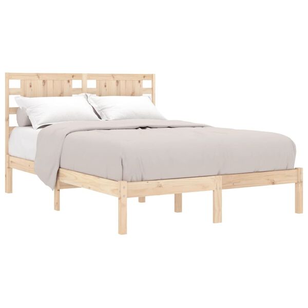 vidaXL Bed Frame without Mattress 120x190 cm Small Double Solid Wood