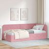 vidaXL Corner Bed Frame with Headboard Pink 90 x 190 cm Velvet