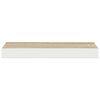 vidaXL Floating Wall Shelf Oak and White 50x23x3.8 cm MDF