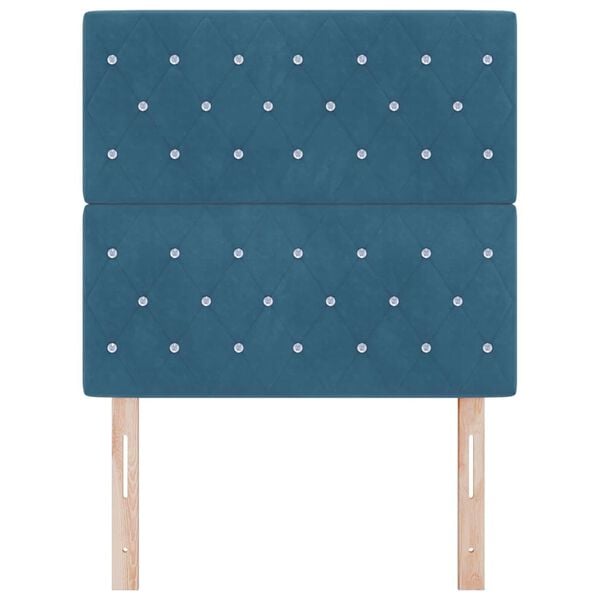 vidaXL Headboard with Headboard Dark Blue 100 cm Faux Leather