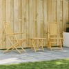 vidaXL 3 Piece Bistro Set Bamboo