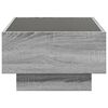 vidaXL Coffee Table with LED Grey Sonoma 70x50x30 cm Engineered Wood